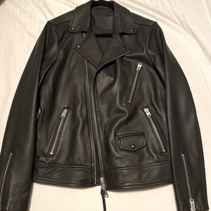 All saints leather jacket size small
